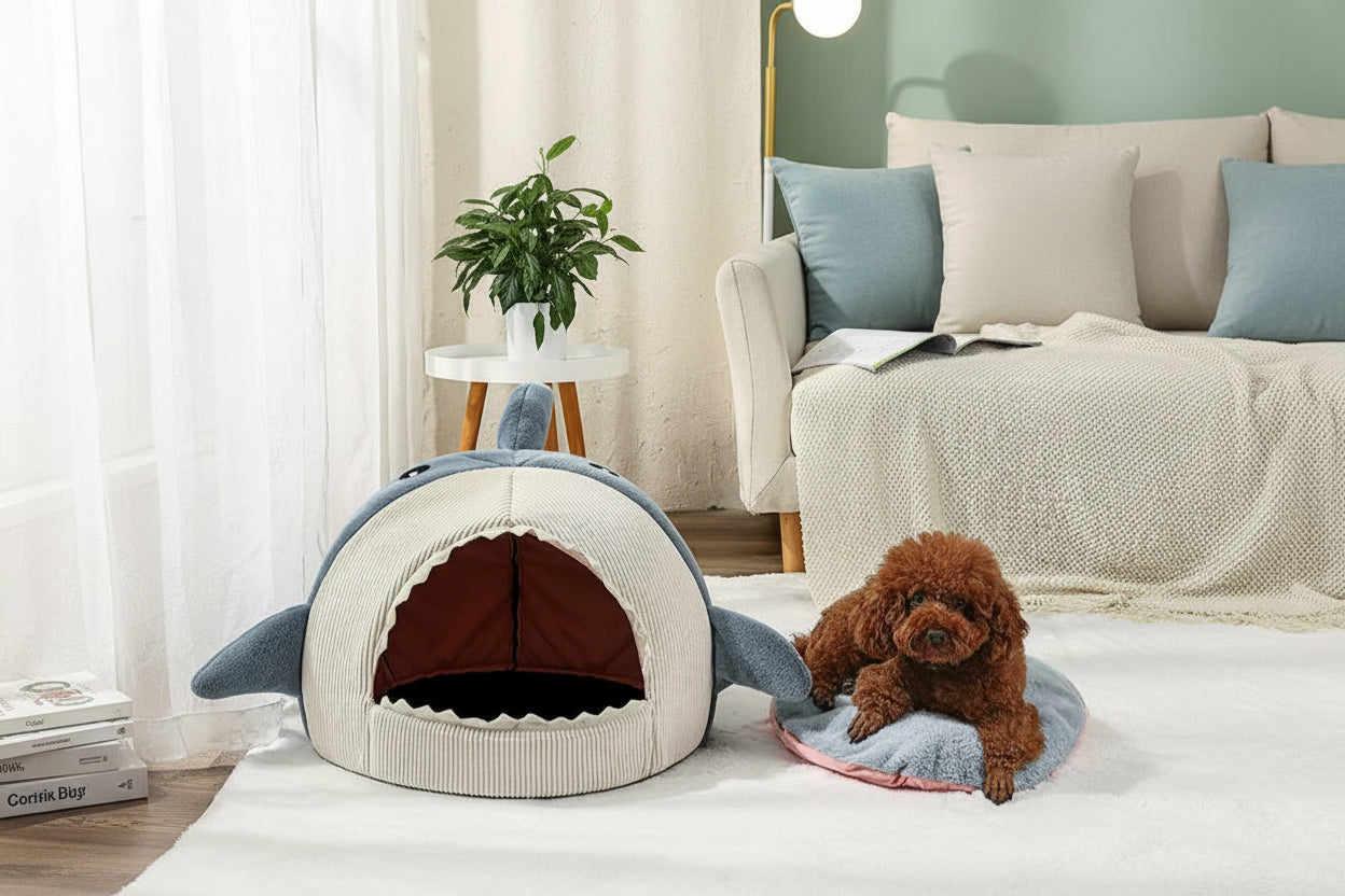 Enclosed Warm Cat Bed for Portable Pet Beds Sweet Kittens Basket Cushion Cat Pillow Mat Tent Puppy Nest Cave Cats House Goods