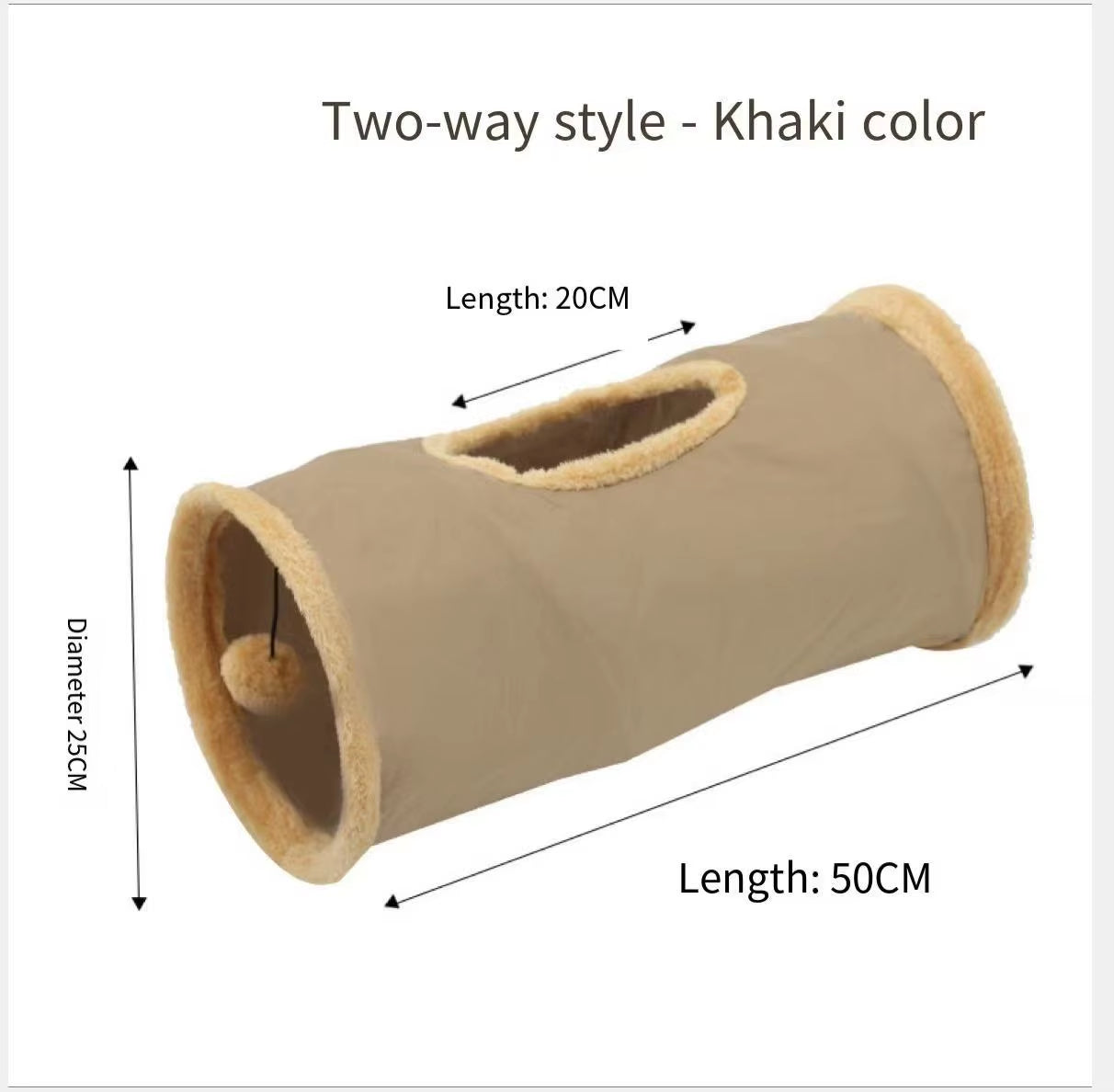 Best-Selling 2025 Modelsuede Fabric Plush Sturdy High-Quality Kitten Tunnel Toy for Cats