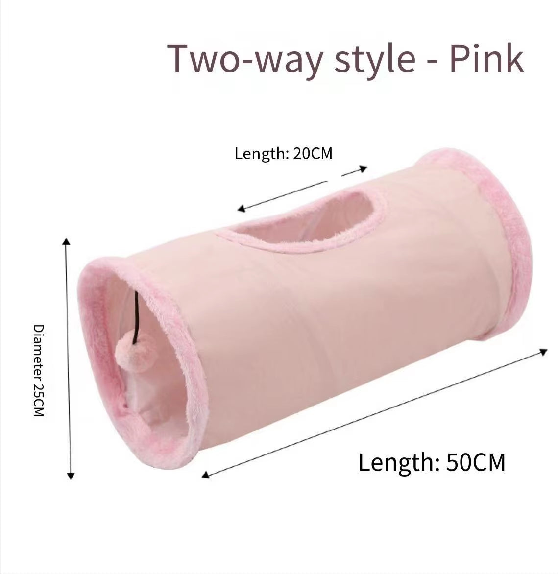 Best-Selling 2025 Modelsuede Fabric Plush Sturdy High-Quality Kitten Tunnel Toy for Cats