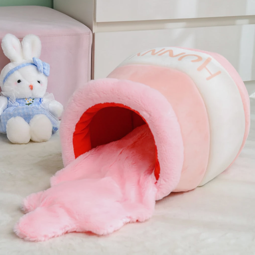 New Honey Jar Cat Nest Semi-Enclosed Autumn and Winter Warm Puppy Nest Soft, Comfortable and Breathable Pet Supplies