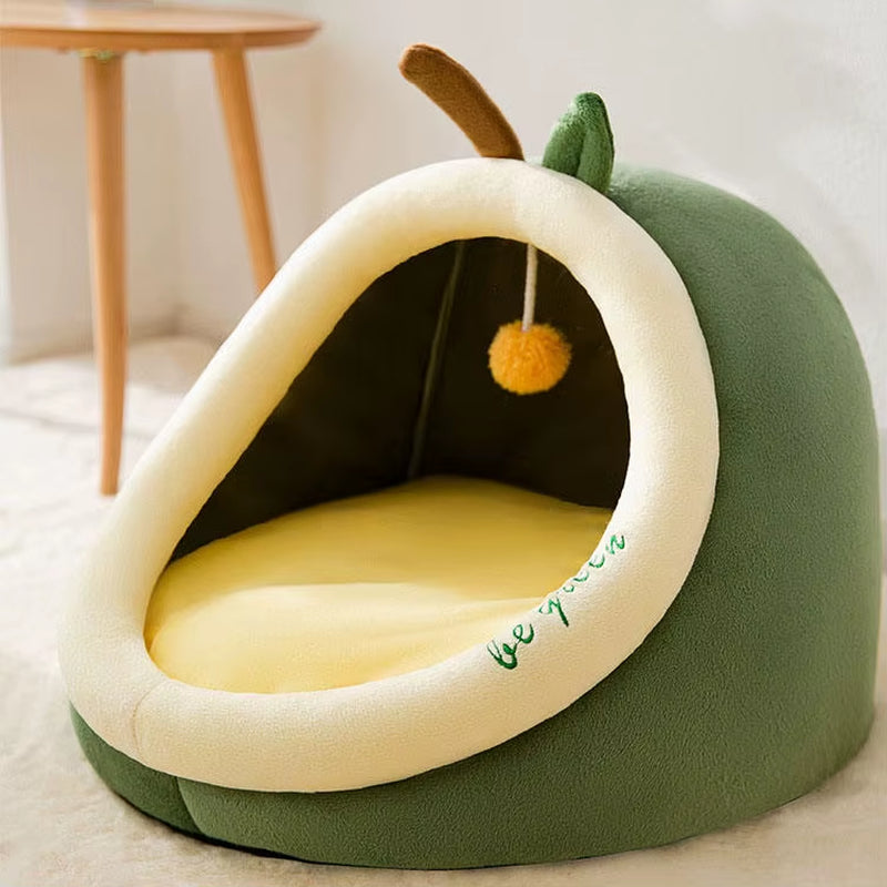 Hot Selling Modern Soft Thickened Cute Fluffy Luxury Indoor Cat Sleeping Cushion round Pet Bed Small Large Cat House Bed Cave