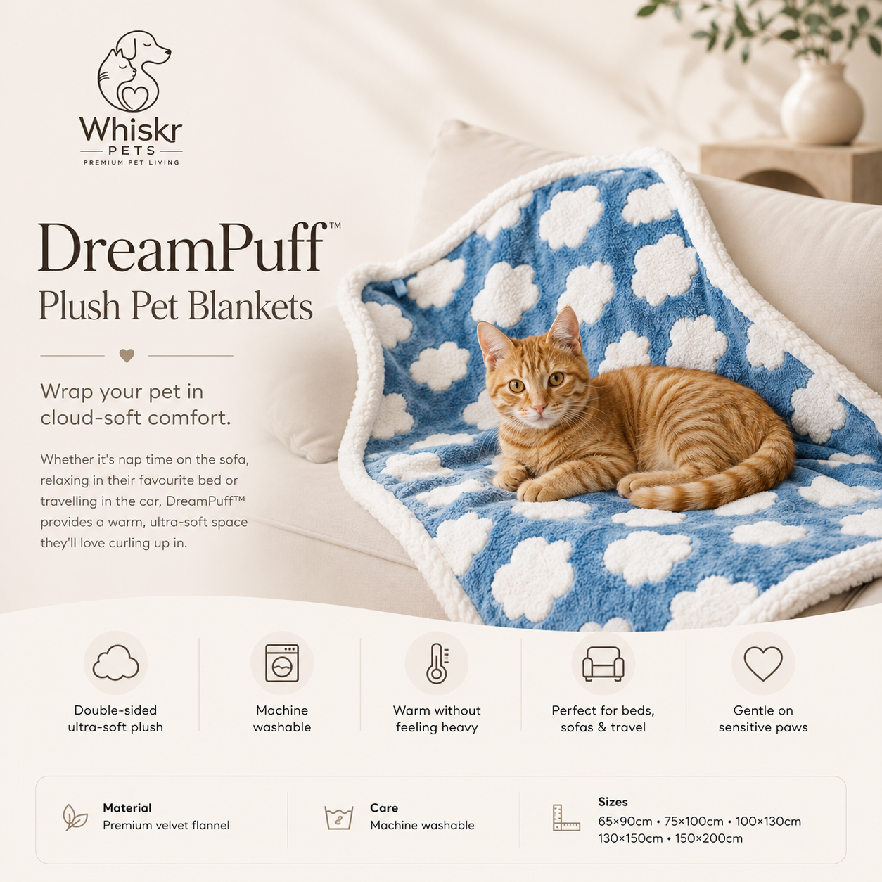DreamPuff™ Plush Pet Blankets