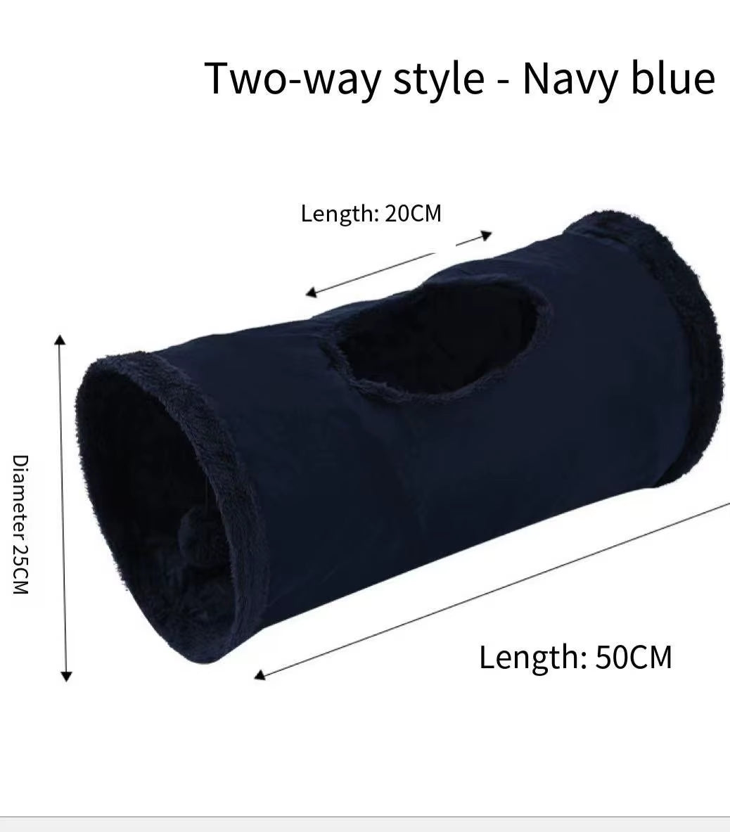 Best-Selling 2025 Modelsuede Fabric Plush Sturdy High-Quality Kitten Tunnel Toy for Cats