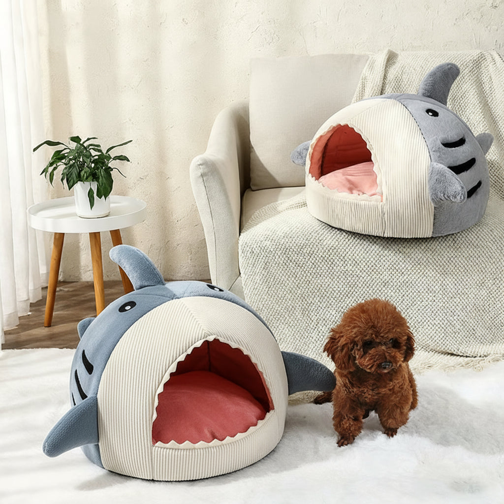 Enclosed Warm Cat Bed for Portable Pet Beds Sweet Kittens Basket Cushion Cat Pillow Mat Tent Puppy Nest Cave Cats House Goods