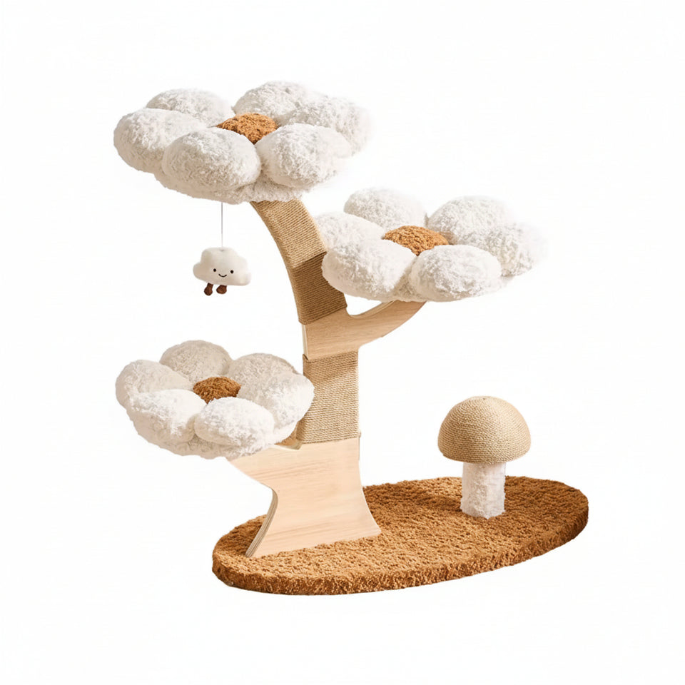Bloom™ floral cat tree with plush perches and scratching post
