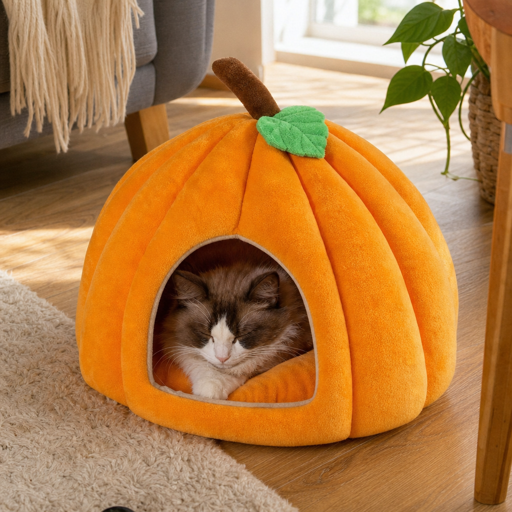 Patch Pumpkin Cat Bed