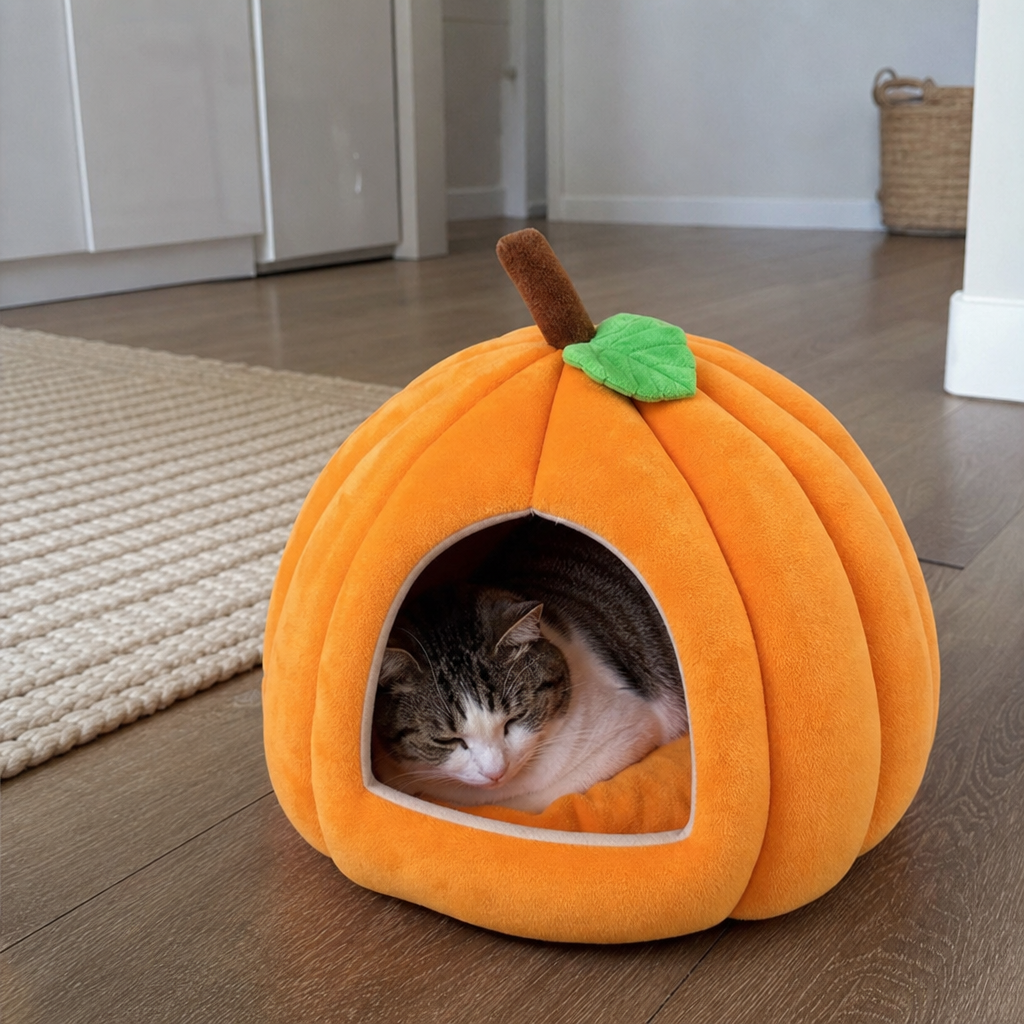 Patch Pumpkin Cat Bed