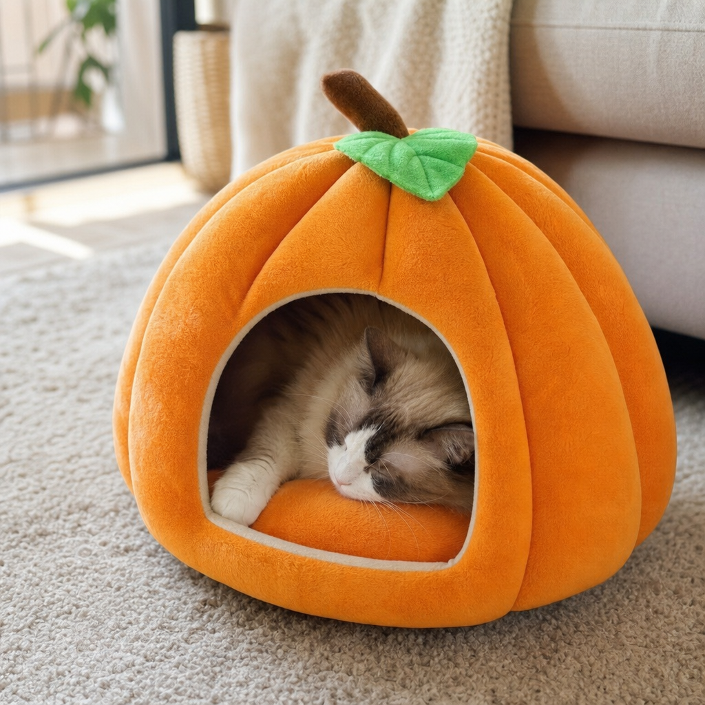 Patch Pumpkin Cat Bed