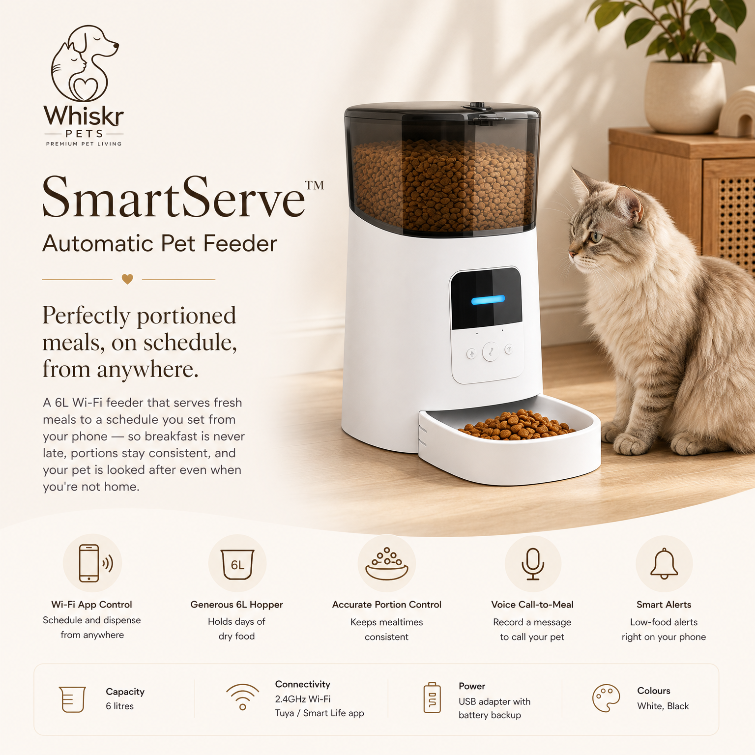 SmartServe Automatic Pet Feeder